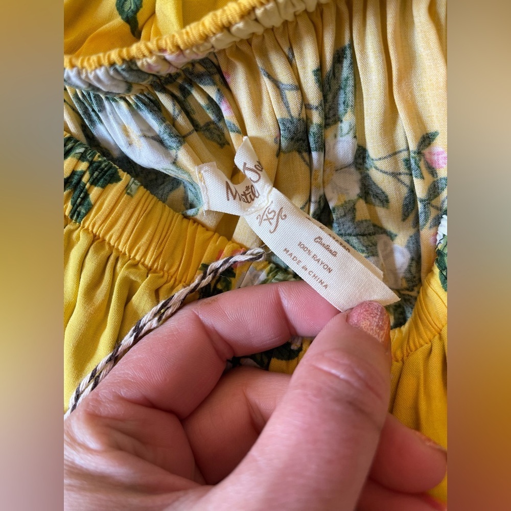 Matilda Jane Yellow Sundress with Flutter Hem Size XS​ - Picture 9 of 12